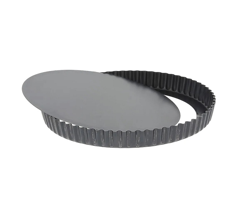 Форма для выпечки d=24 см. h=2,8 см. рифленая съемное дно, сталь с антиприг. покр. MGsteel /1/ АКЦИЯ