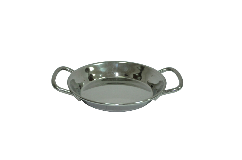 Сковорода порц. d=15 см. h=2 см. 0,25 л. нерж. с 2 ручками MGsteel /1/12/