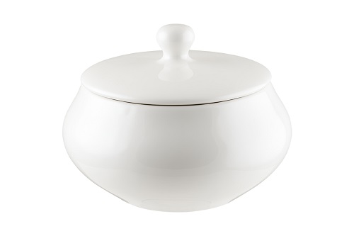 Горшок для подачи 1100 мл. с крышкой Белый, форма Гурмэ Bonna /1/6/