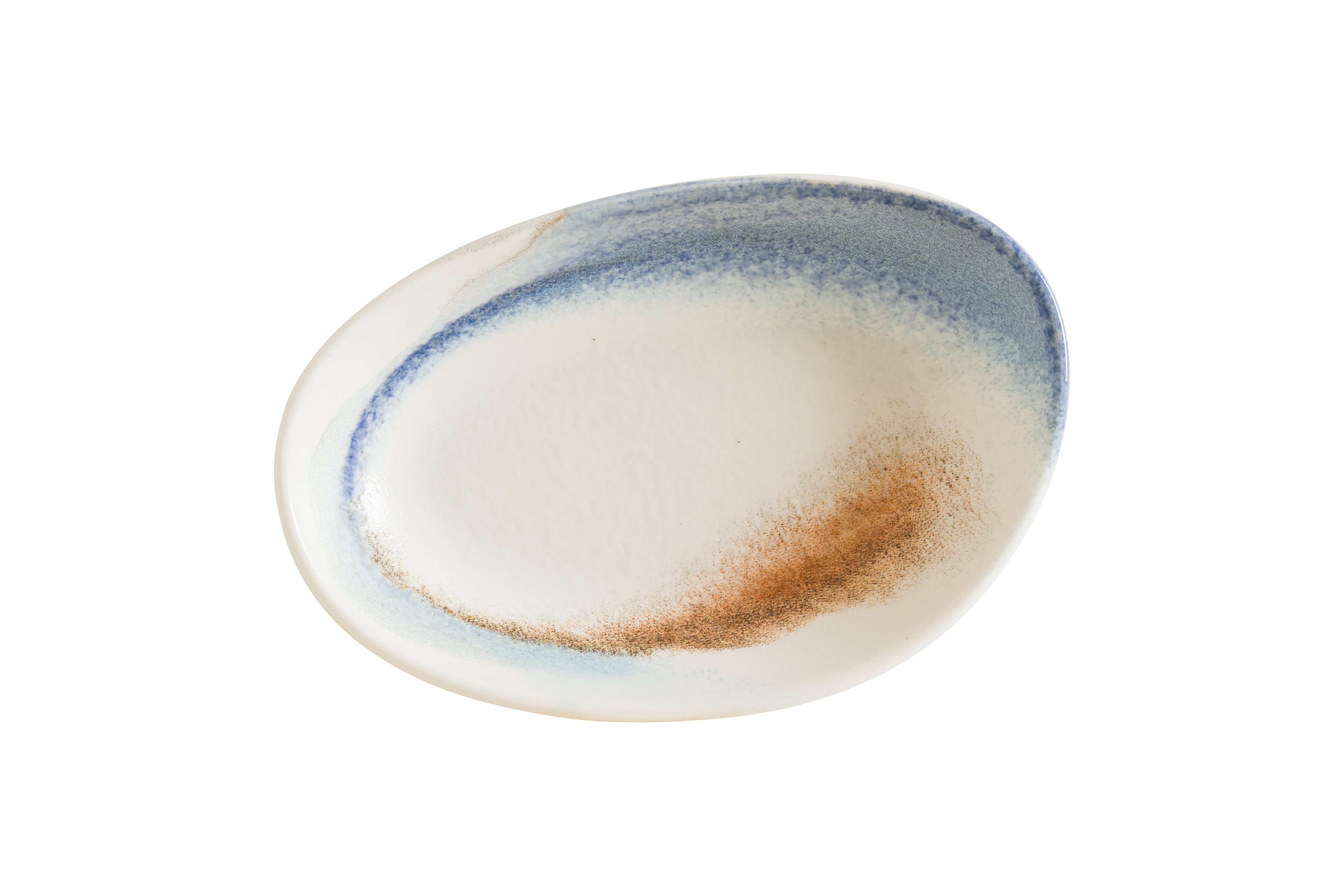 Соусник  70 мл. 120*80 мм. h=22 мм. овальный Кимен, форма Ваго волнистый край Bonna /1/12/ ВДОХНОВЕНИЕ