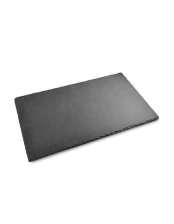 Блюдо для подачи прямоуг. 50*30 см. h=0,7 см. черное, сланец MGprof /1/10/ АКЦИЯ