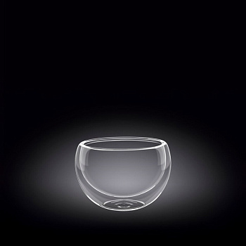 Салатник d =80 мм. 120 мл. h=53 мм. с двойными стенками Термостекло Wilmax /6/180/