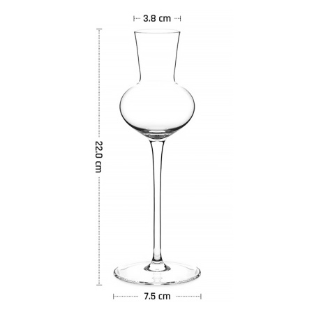 Рюмка для граппы 130 мл. d=38 мм. h=220 мм. хр.стекло MGline /6/24/ ВДОХНОВЕНИЕ