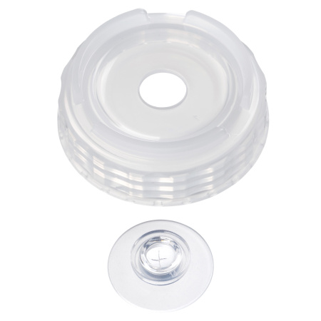 Емкость для соуса  750 мл. d=70 мм. h=237 мм. с 2 крышками, с силик. носик. широкая прозрачная, крышки прозрачные GP /1/96/ ВДОХНОВЕНИЕ