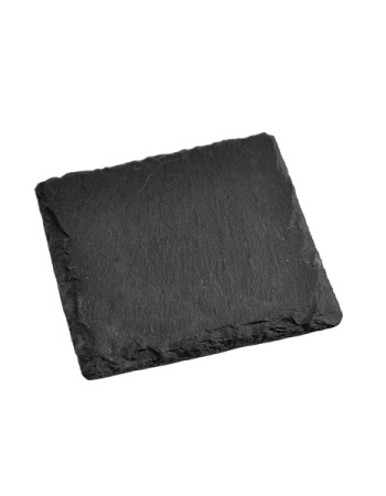 Блюдо для подачи квадр. 10*10 см. h=0,7 см. черное, сланец MGprof /4/25/ (S-11001) АКЦИЯ