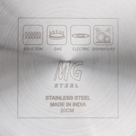 Сотейник  4,0 л. нерж. d=20 см. h=14 см. б/кр (индукция)(кр. 79197) MGsteel /1/ АКЦИЯ