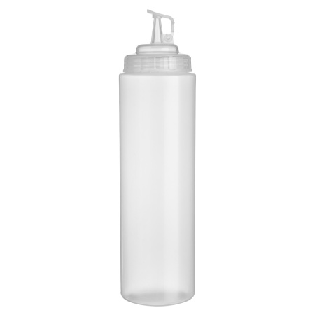 Емкость для соуса 1000 мл. d=75 мм. h=290 мм. с крышкой широкая прозрачная GP /1/96/