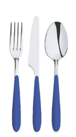 Вилка столовая Мастер 18/0  2 мм 19,5 мм. синий Abert /12/144/