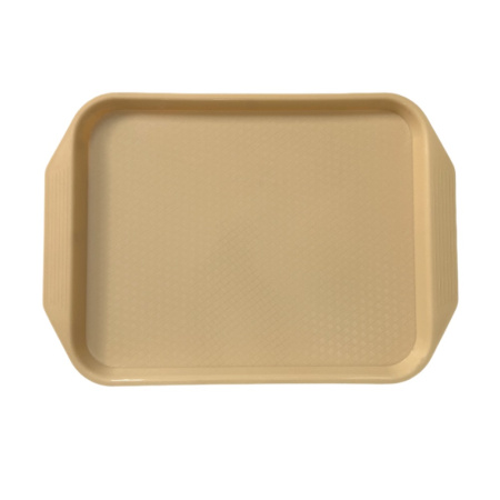 Поднос 38*27 см. бежевый с широкими ручками поверхность классик (106) MGprof /10/  