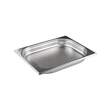 Гастроемкость 1/2 h= 40 мм. 325*265 мм. 2 л. нерж. перфорир. d=4 мм. MGSteel /1/6/12/