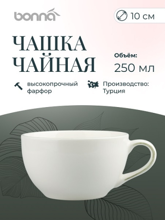 Чашка 250 мл. чайная d=96 мм. h=56 мм. Одэтт (блюдце 63081) Bonna /1/6/708/714/