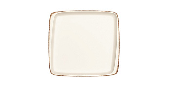 Тарелка прямоуг. 220*200 мм. без полей Ретро коричневый край, форма Мув Bonna /1/12/1200/