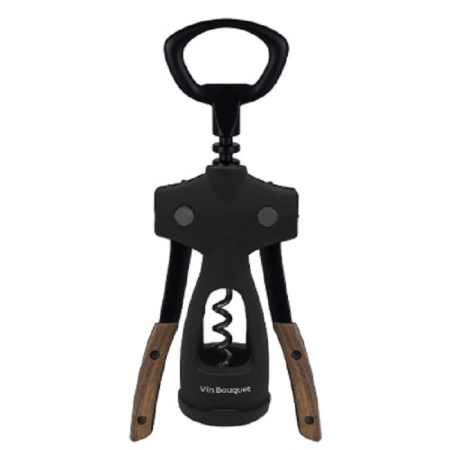 Штопор рычажный  18,5 см. нерж. с дерев.ручками VB /1/12/