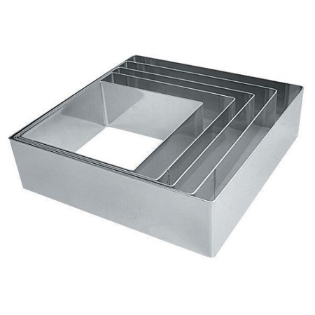 Форма кондитерская "Квадрат"  6*6*4 см. нерж. MGsteel /1/96/ 