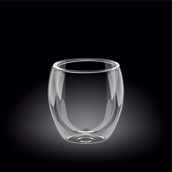 Стакан 300 мл. d=75 мм. h=100 мм. с двойными стенками Термостекло Wilmax /1/60/