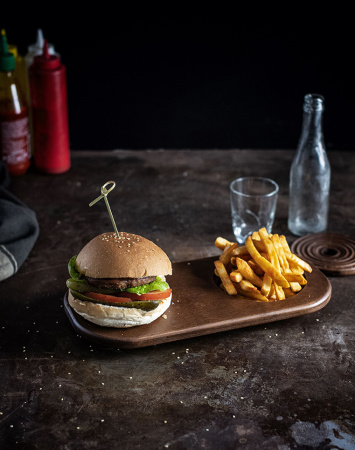 Доска для подачи прямоуг. 320*160*25 мм. бук (емкости см.описание) Bonna /1/4/