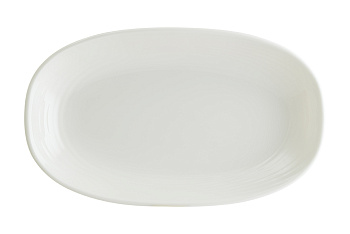 Блюдо овальное 240*140 мм. Белый Луп узкая полоска Bonna /1/12/1164/