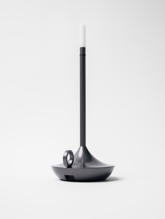 Лампа настольная беспроводная d=11 см. h=25,5 см. 1 цвет, 3 режима яркости, алюм., серая LED CANDLE MGline /1/20/ АКЦИЯ