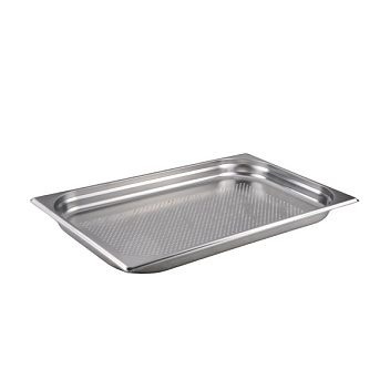 Гастроемкость 1/1 h= 40 мм. 530*325 мм. 5,5 л. нерж.перфорир. d=4 мм. MGsteel /1/6/