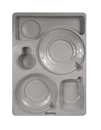 Термоподнос 542*390*120 мм. на 5 предметов с крышкой с зажимом (-40°C до +110°C) п/п /1/3/