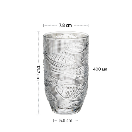 Хайбол 400 мл. d=78 мм. h=137 мм. Фиш MGline /6/24/