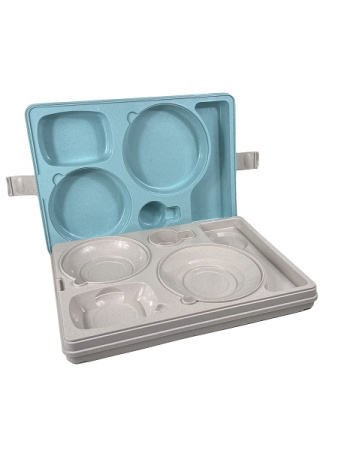 Термоподнос 542*390*120 мм. на 5 предметов с крышкой с зажимом (-40°C до +110°C) п/п /1/3/