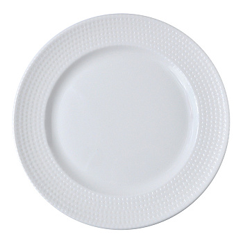 Тарелка d=230 мм. Белый Пьюре Дот, форма Банкет Bonna /1/12/972/