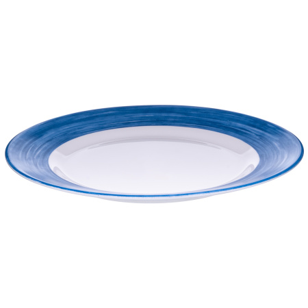 Тарелка d=254 мм. синий край Браш (P3946) /1/6/24/ АКЦИЯ