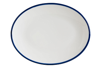 Блюдо овальное 250*190 мм. Линеа Синий, форма Мув Bonna /1/12/960/ ТП