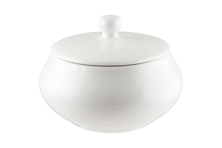 Горшок для подачи 1100 мл. с крышкой Белый, форма Гурмэ Bonna /1/6/