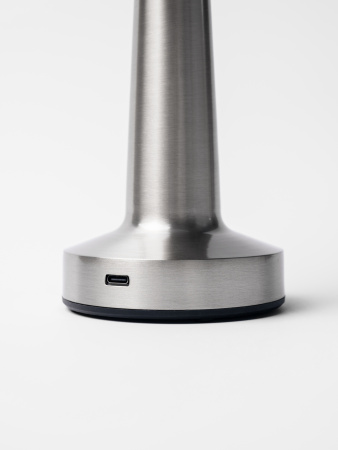 Лампа настольная  d=9 см. h=21,5 см. 3 цвета, сенсорная регулировка яркости, нерж., серебристая LED SIMPLE II MGline/1/20/ ВДОХНОВЕНИЕ