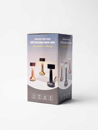 Лампа настольная  d=9 см. h=21,5 см. 3 цвета, сенсорная регулировка яркости, нерж., серебристая LED SIMPLE II MGline/1/20/ ВДОХНОВЕНИЕ