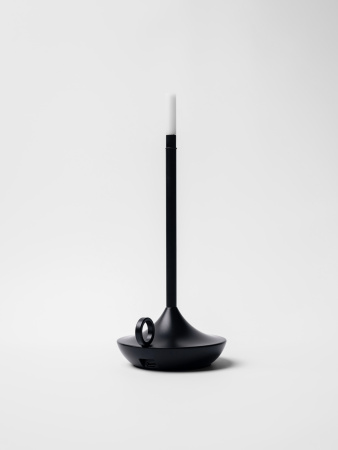 Лампа настольная беспроводная d=11 см. h=25,5 см. 1 цвет, 3 режима яркости, алюм., черная LED CANDLE MGline /1/20/ АКЦИЯ