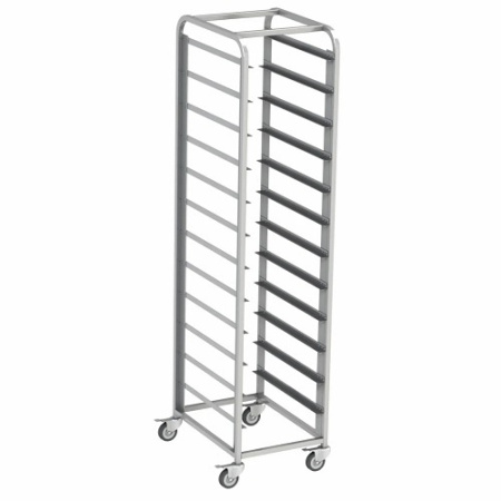 Тележка-шпилька для подносов 550*380*1800 мм.12 уровней, сварная, нерж. (поднос 1737, 1770) MGsteel /1/