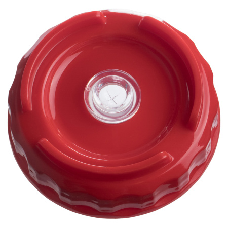 Емкость для соуса 1000 мл. d=75 мм. h=257 мм. c 2 крышками, с силик. носик. широкая прозрачная, крышки красные GP /1/96/ ВДОХНОВЕНИЕ