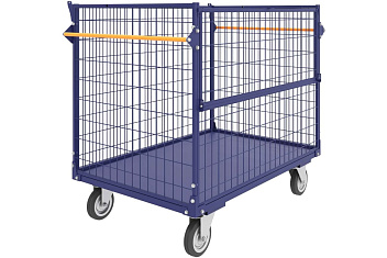 Тележка сетчатая 800*1200*920 с колесами, сетч. крышкой и ручками /1/