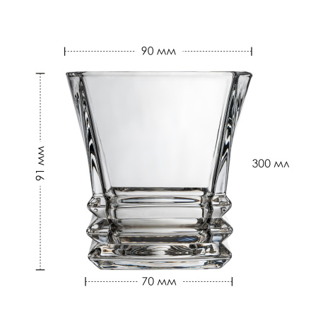 Олд Фэшн 300 мл. d=102 мм. h=91 мм. хр. стекло Сквэр MGline /6/24/